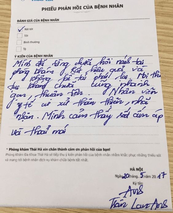 Review của bệnh nhân