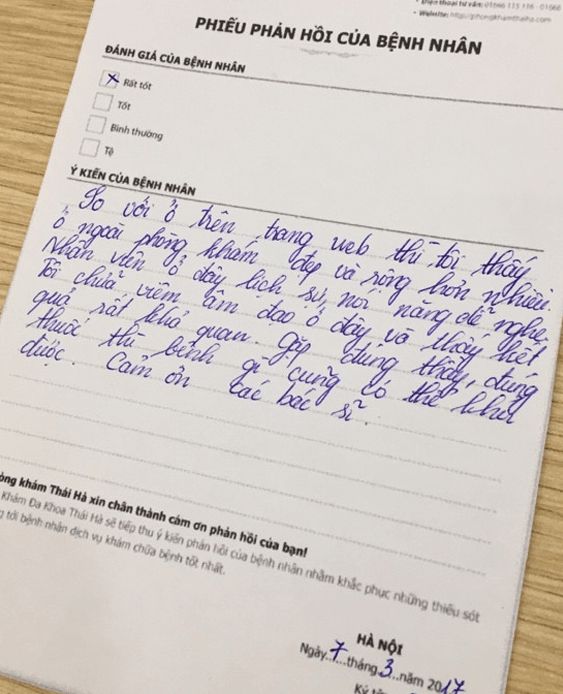 Review của bệnh nhân